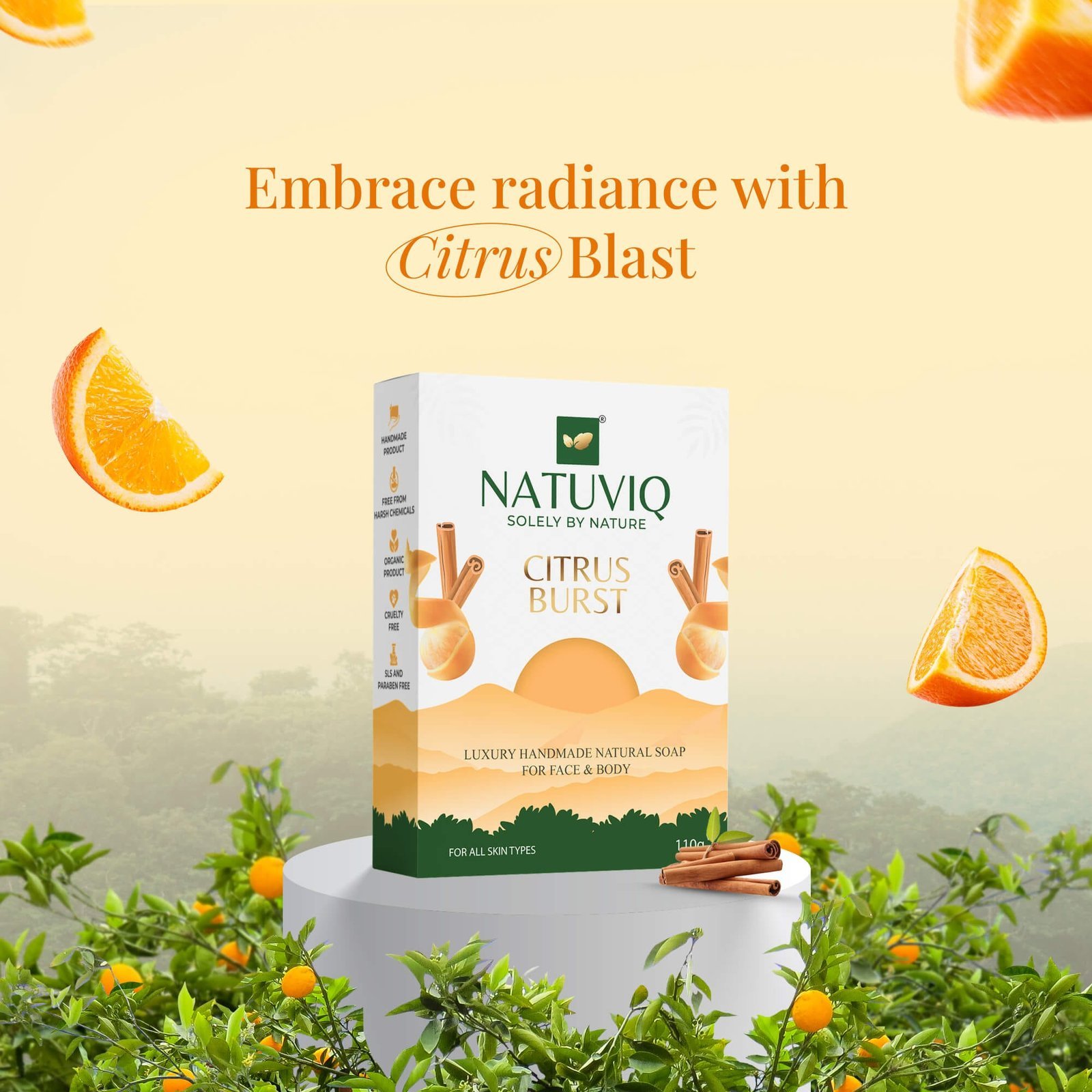 Citrus Burst Glycerin Soap 110G - Image 3